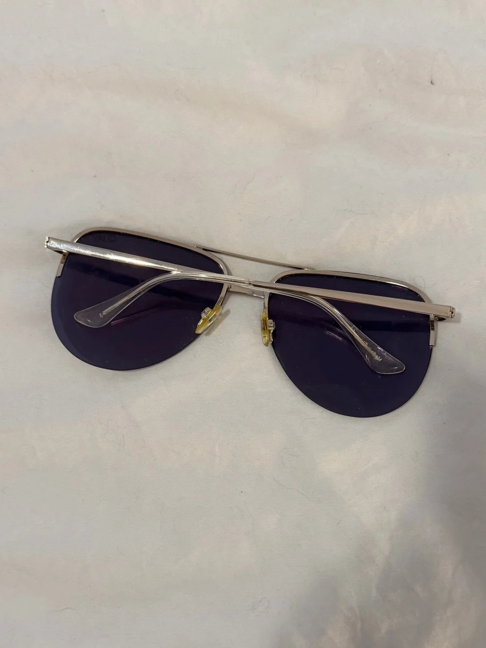 Quay Australia Rose Gold Rimless Mirrored Sunglasses